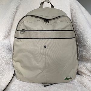 Lacoste beige backpack